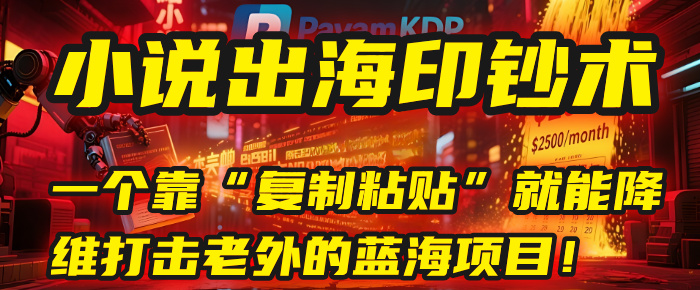 小说出海印钞术：一个靠“复制粘贴”就能降维打击老外的蓝海项目！-副业之家