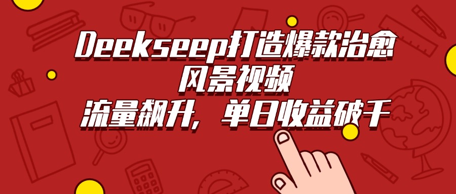 Deekseep打造爆款治愈风景视频,流量飙升,单日收益破千-副业之家