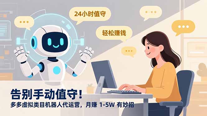 告别手动值守！多多虚拟类目机器人代运营，月赚 1-5W 有妙招-副业之家