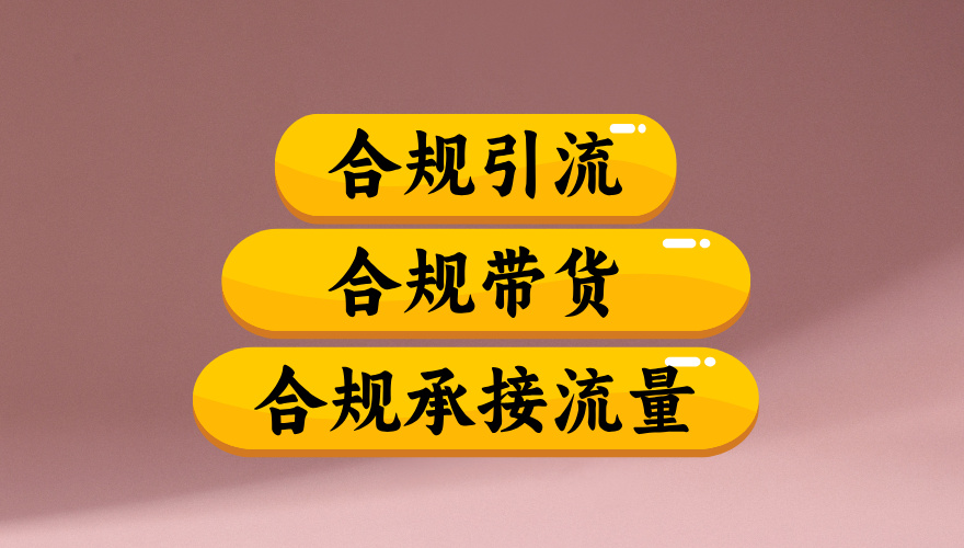 合规引流、合规并且高效地做带货、合规承接流量（揭秘）-副业之家