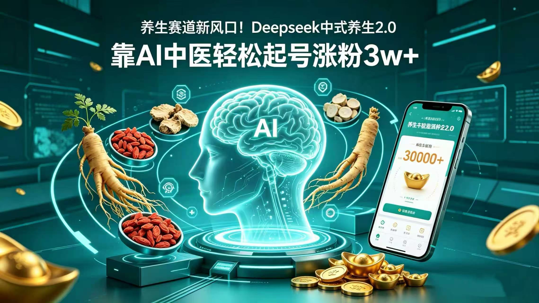 养生赛道新风口!Deepseek 中式养生 2.0,靠 AI 中医轻松起号涨粉 3w+-副业之家