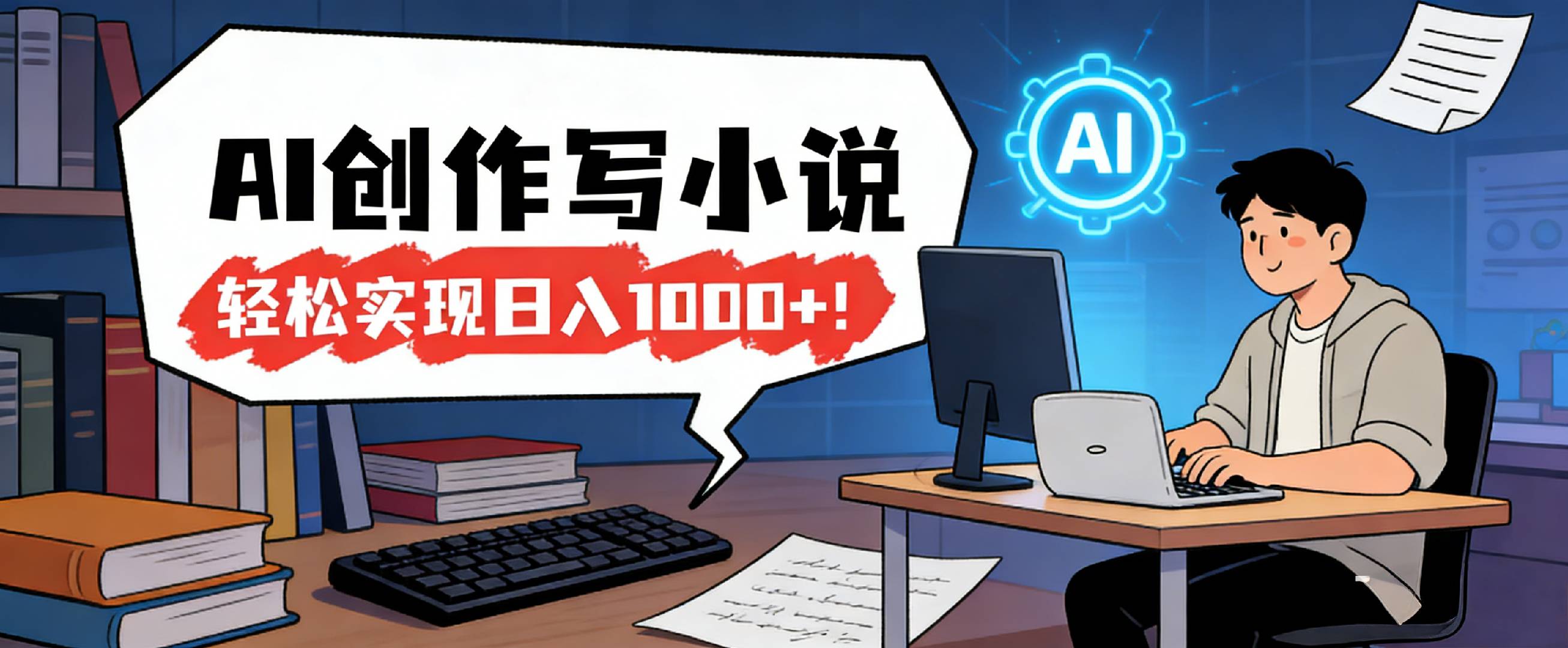 26年最新风口项目，AI工具创作写小说，轻松实现日入1000+-副业之家