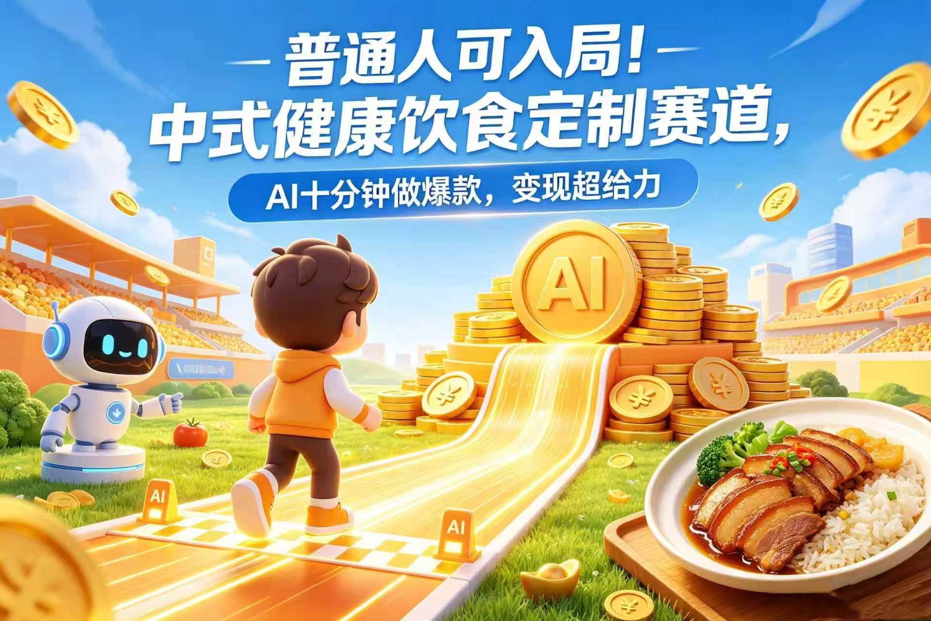 普通人可入局！中式健康饮食定制赛道，AI 十分钟做爆款，变现超给力-副业之家