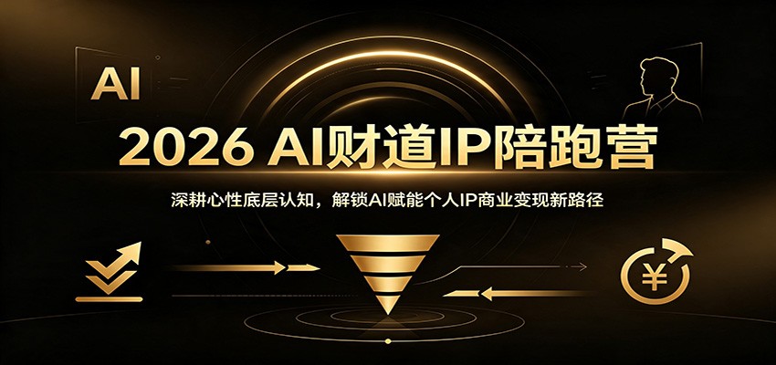 2026 AI财道IP陪跑营：深耕心性底层认知，解锁AI赋能个人IP商业变现新路径
