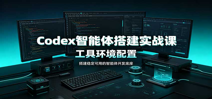 Codex智能体搭建实战课：工具环境配置，自定义技能开发，多业务自动化教学