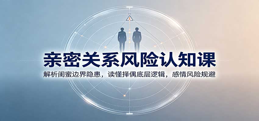 亲密关系风险认知课:解析闺蜜边界隐患,读懂择偶底层逻辑,感情风险规避