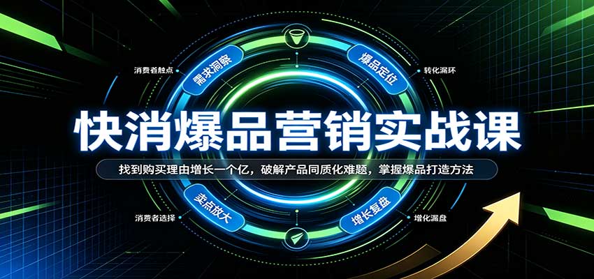 快消爆品营销实战课：找到购买理由增长一个亿，破解产品同质化难题，掌握爆品打造方法