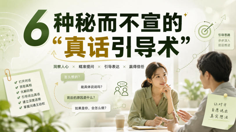 付费文章：6种秘而不宣的“真话引导术”