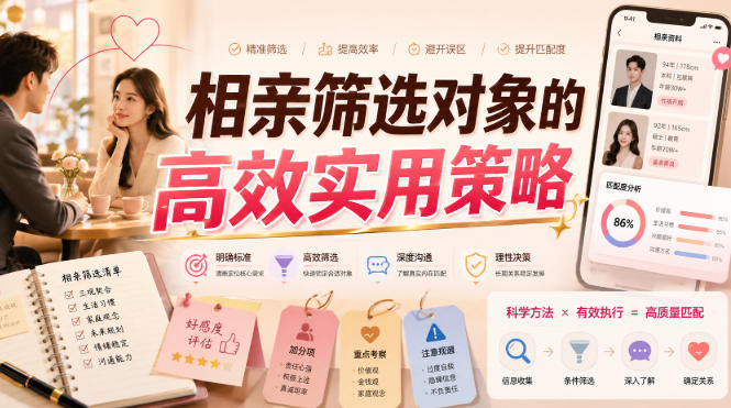 付费文章：相亲筛选对象的高效实用策略