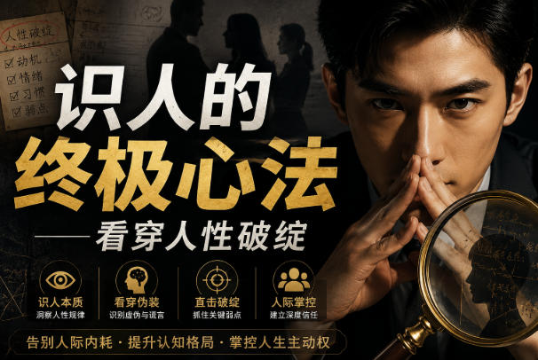 付费文章:识人的终极心法——看穿人性破绽