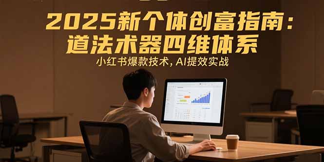 （15477期）2025新个体创富指南：道法术器四维体系，小红书爆款技术，AI提效实战