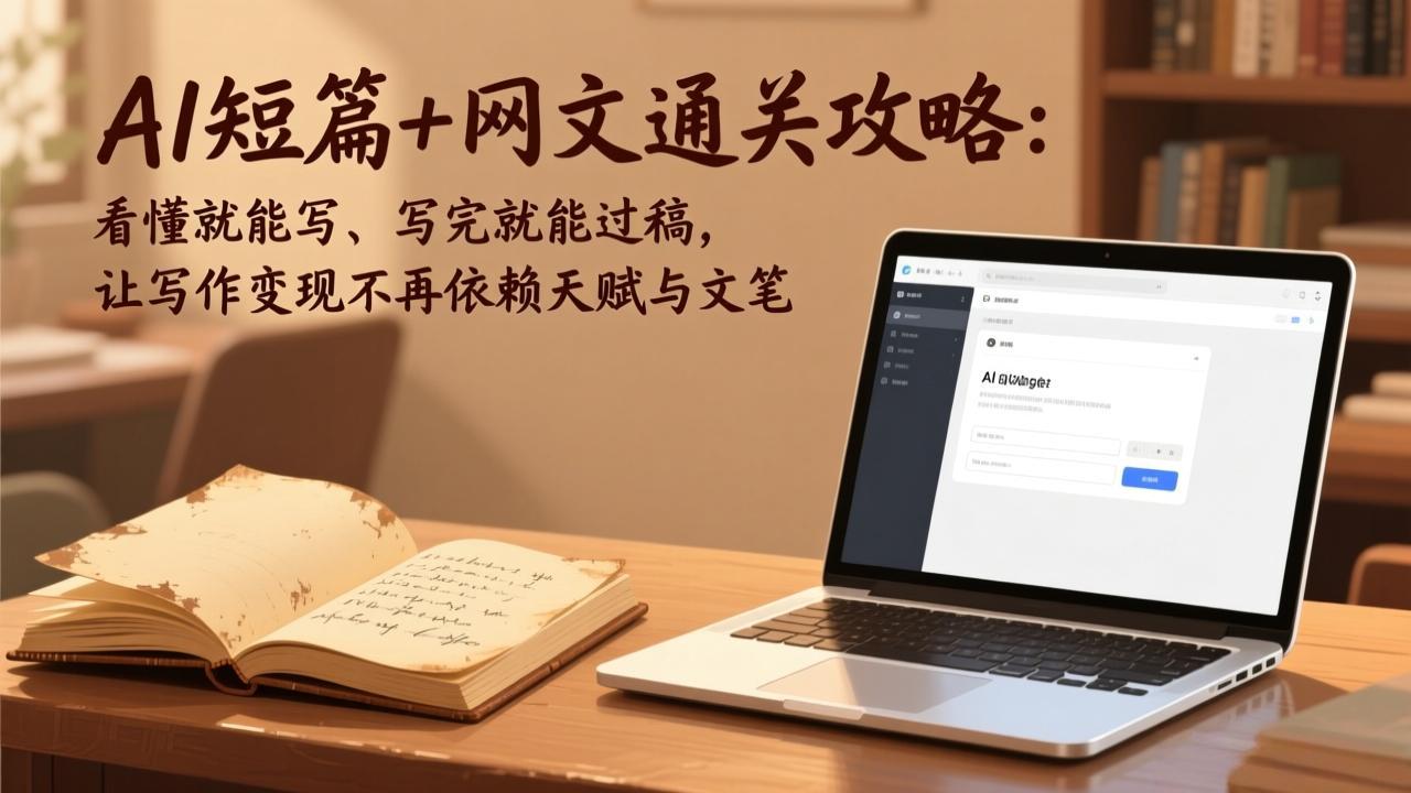 (17515期)AI短篇+网文通关攻略:看懂就能写、写完就能过稿,让写作变现不再依赖天赋与文笔