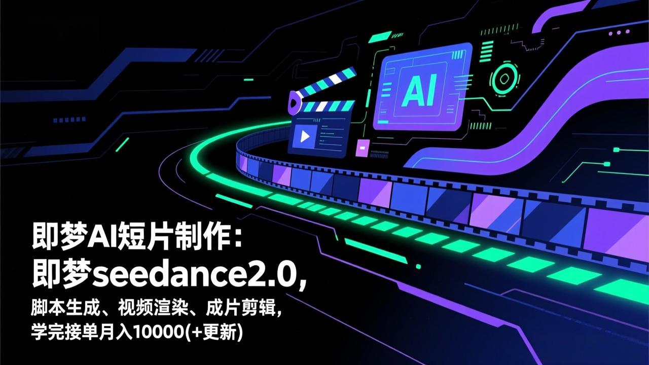 （17969期）即梦AI 短片制作(更新)：即梦seedance2.0，脚本生成、视频渲染、成片剪辑，学完接单月入10000+