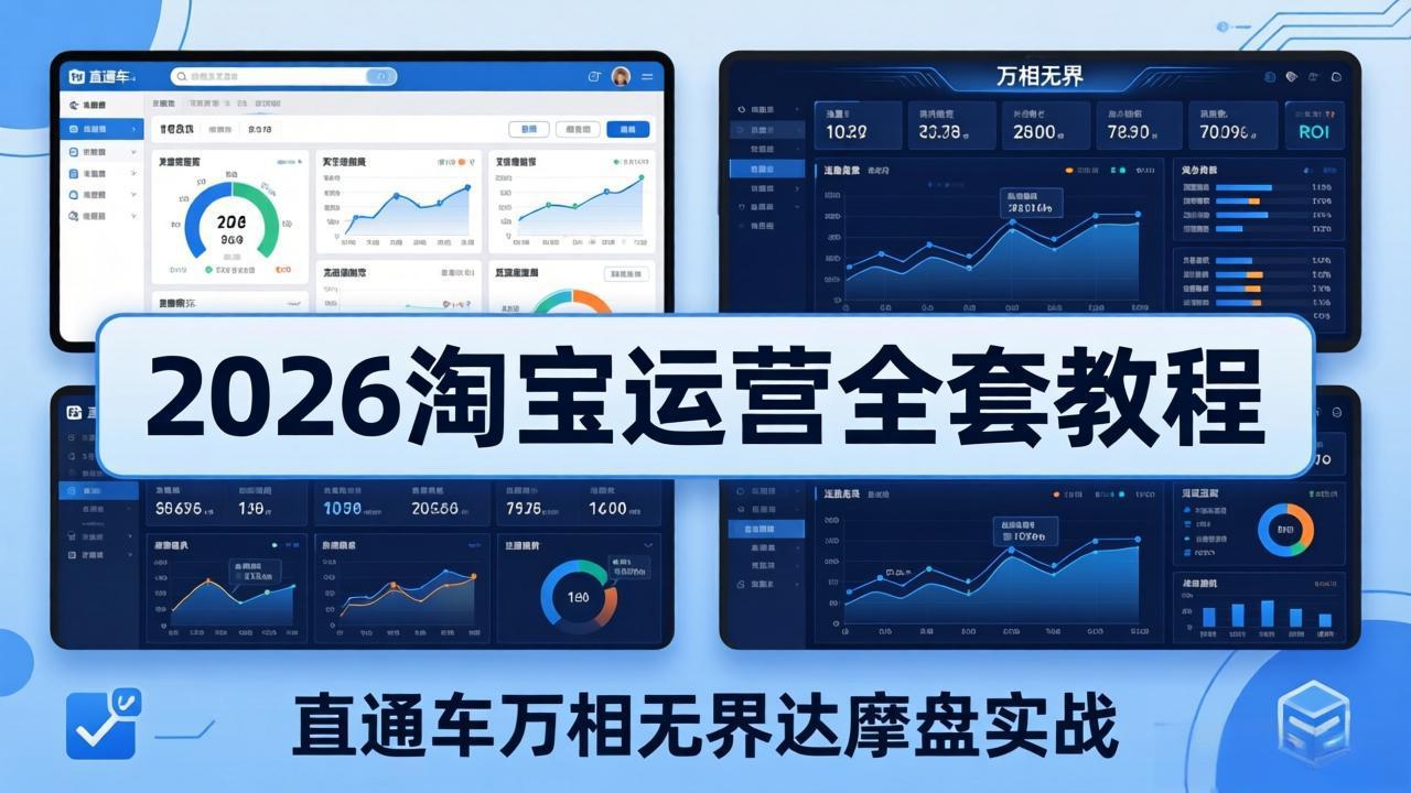 （18308期）2026淘宝运营全套教程(更新5月3日)，直通车万相无界达摩盘实战，从基础到进阶提升流量转化