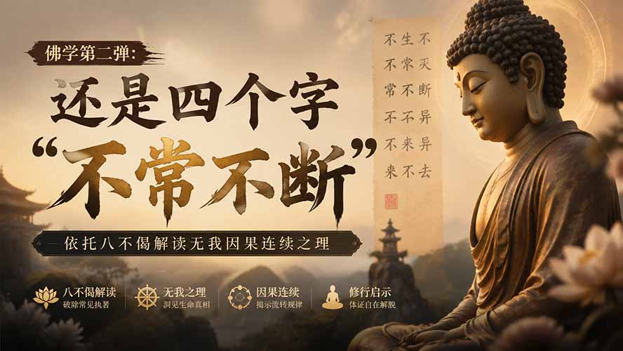 （19779期）付费文章：佛学第二弹：还是四个字“不常不断”依托八不偈解读无我因果连续之理