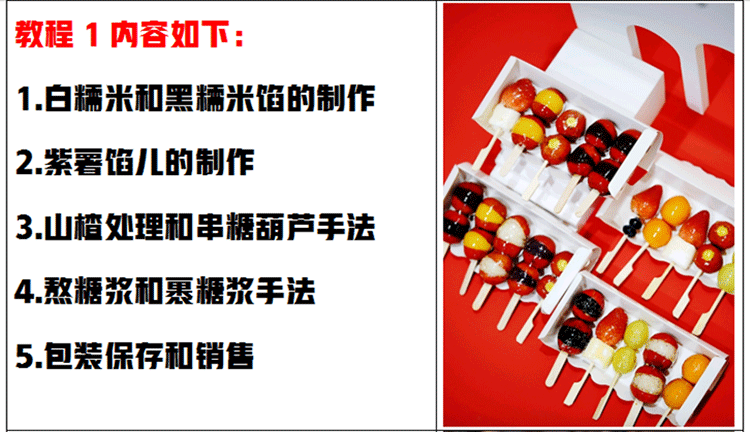 网红喜识同款冰糖葫芦技术教程不化糖小串冰糖葫芦配方视频教学