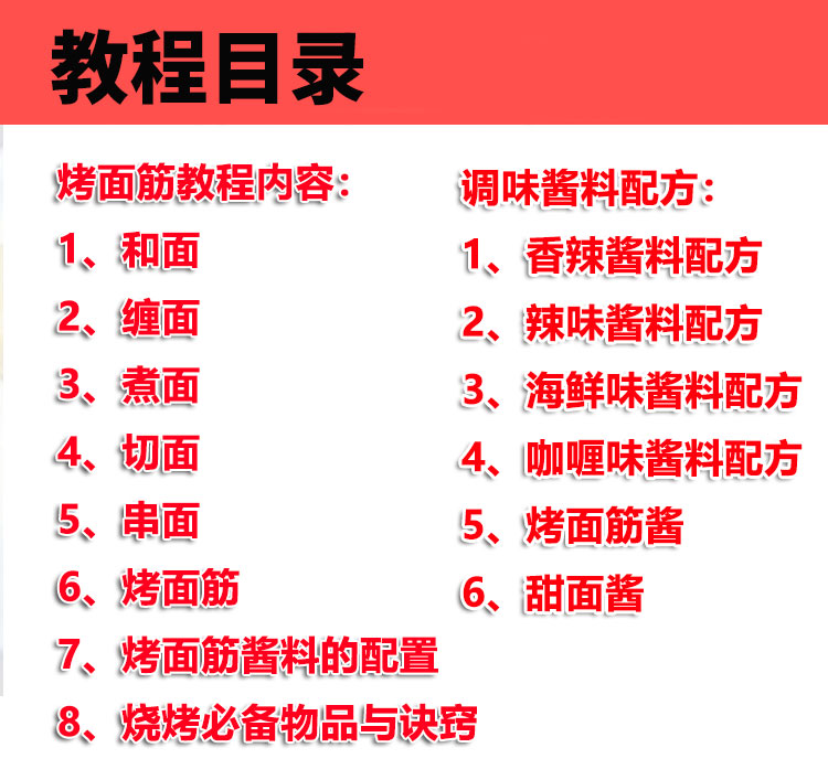正宗烤面筋技术配方教程特色小吃酱料红油调料专用料制作配方商用